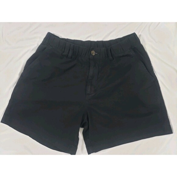 Bear Bottom Black Shorts Mens Medium 5.5" Cotton Elastic Waist - Picture 1 of 9